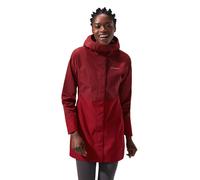 Berghaus Womens Omeara Long Waterproof Jacket: Dark Red/Dark Red: 14 S