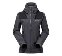 Berghaus Women's Paclite Dynax Gore-Tex Waterproof Shell Jacket, Lightweight Coat, Grey Pinstripe/Jet Black, 16