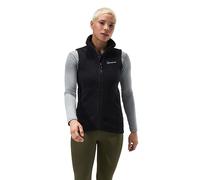 Berghaus Women's Prism Polartec Interactive Gilet Fleece Vest, Added Warmth, Flattering Style, Durable, Black, 12