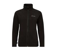 Berghaus Women's Prism Polartec Interactive Fleece Jacket | Added Warmth | Flattering Style | Durable Fleece Full Zip, Black/Black, 12