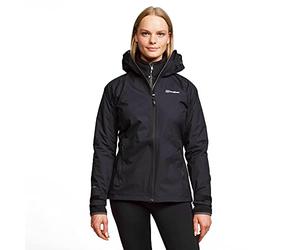 Berghaus Women's Stormcloud Waterproof Jacket with Adjustable Hood and Drawcord Hem, Breathable, Lightweight & Durable Technical Raincoat, Ideal for Walking, Hiking & Outdoor Recreation, Black, UK 18