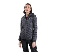 Berghaus Women's Tephra Stretch Reflect Down Jacket, Extra Warmth, Stylish Fit, Grey Pinstripe/Jet Black, 18
