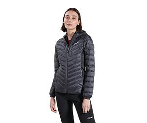 Berghaus Women's Tephra Stretch Reflect Down Jacket, Extra Warmth, Stylish Fit, Grey Pinstripe/Jet Black, 16