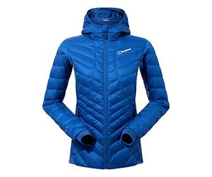 Berghaus Women's Tephra Stretch Reflect Down Jacket, Extra Warmth, Stylish Fit, Surf The Web/Sodalite Blue, 14