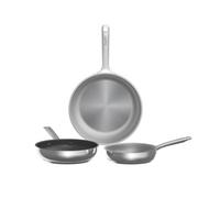 Berghoff 3-Pc Frying Pan Set Helix Recycled Stainless Steel