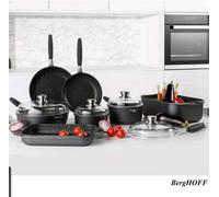 Berghoff Eurocast 11 Piece Non-Stick Cookware Set - Induction Compatible, Detachable Handles, Lightweight & Oven Safe