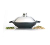 Berghoff Eurocast 32Cm Chinese Wok 5L With Oven Safe Cover, Pfoa Free, Non-Stick, Lightweight, Cast, Suitable For Induction