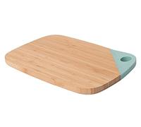 BergHOFF - Leo Bamboo Cutting Board with Rubber Ring Handle - Natural & Mint - 28x20cm