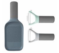 BergHOFF - Leo Peeler and Grater Set with Zester- Grey, Mint & Blue - 3 Piece Set