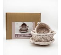 Bergin & Bath Macrame Kit, Baskets - Nude - Learn to Make a Trio of Stylish Baskets - Gift for her, for Mum - Craft kit for Adults and Teens