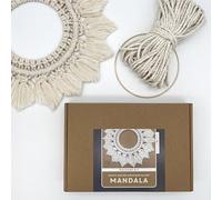 Bergin & Bath Macrame Kit - Mandala Wreath - Gold. Make a Rustic Wall Hanging for Christmas. A Great Crafty Gift idea.