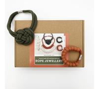 Bergin & Bath Macrame Kit, Rope Jewellery - Terracotta, White and Avocado - Learn to Make SIX Stylish Necklaces and Bracelets - Gift for her