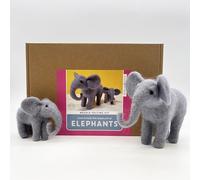 Bergin & Bath Needle Felted Elephant Kit. A Gorgeous Craft Set for Adults and Teens. Learn to scuplt Animals from Wool with Detailed Tutorial and Soft Merino Fibres