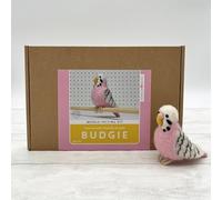 Bergin & Bath Needle Felting kit Budgie. Make a Pink Budgerigar from Wool. Beginners DIY Felted Bird Project. A Perfect Creative Gift for Bird Lovers!