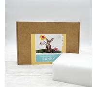 Bergin & Bath Needle Felting Kit Bunny. Craft kit for Adults and Teens. Learn How to Make a Felted Rabbit. Easter Gift. Gift for her (with Felting Mat)