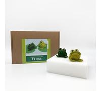 Bergin & Bath Needle Felting Kit, Frog. Planet Friendly DIY Craft kit for Adults and Teens. Planet-Friendly Wool (with Felting Mat)