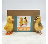 Bergin & Bath Needle Felting Kit, Fuzzy Ducks. Adult Craft Kit for Spring & Easter. Make Two Ducklings (No Felting Mat)