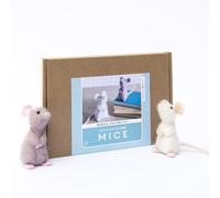 Bergin & Bath Needle Felting Kit, Mice. DIY Craft kit for Adults and Teens. Planet-Friendly Wool