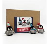 Bergin & Bath Needle Felting Kit, Penguins. Make Three Sweet Festive Decorations with This Beginner Friendly Craft kit for Adults and Teens. The Best Stocking Filler for Anyone Creative.