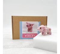 Bergin & Bath Needle Felting Kit, Piglet. Planet Friendly DIY Craft kit for Adults and Teens. (with Felting Mat)