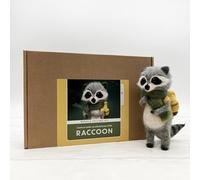 Bergin & Bath Needle Felting Kit, Raccoon - Make a Life-Like Raccoon with This Planet Friendly Craft kit for Adults and Teens. A Creative Gift idea.