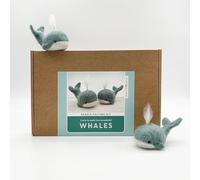 Bergin & Bath Needle Felting Kit, Whales. Make a Pair of Sweet Felted Whales with This Planet Friendly Craft kit for Adults and Teens. A Creative Gift for Someone Crafty.