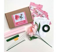 Bergin & Bath Paper Flower Kit - Peony. Papercraft kit for Women. A Creative Gift idea.