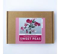 Bergin & Bath Paper Flower Kit - Sweet Peas. A Creative Craft kit Adults, Gift for Mum, Sister or Girlfriend. Make Your own Paper Sweet Pea Flowers.