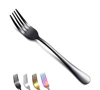 Berglander Black Dinner Forks of 4, 7.9 Stainless Steel Titanium Shiny Black Plating Fork Set, Forks And Spoons Silverware, Table Forks Set Sturdy And Dishwasher Safe
