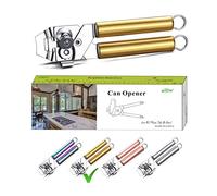 Berglander Can Opener, Stainless Steel Gold Handle Can Opener, Titainium Golden Plating Handle Hand Held, Smooth Edge Manual, Heavy Duty (Gold)
