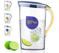 Berglander Fridge Door Water Pitcher with Lid Perfect for Making Tea, Juice and Cold Drink, 2.1L Water Jug Made of Clear PET, No Smell Clear Fiber Glass Carafe BPA Free