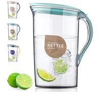 Berglander Fridge Door Water Pitcher With Lid Perfect for Making Tea, Juice And Cold Drink, 71 OZ Water Jug Made of Clear PET, Clear Fiber Glass Carafe BPA free