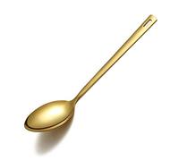 Berglander Gold Cooking Spoon, Stainless Steel Solid Serving Spoon Titanium Gold Plating, Basting Kitchen Spoon for Cooking, Dishwasher Safe, Easy to Clean