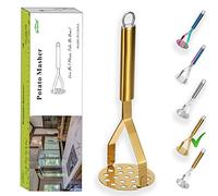Berglander Heavy Duty Stainless Steel Gold Potato Ricer With Titanium Plating, Kitchen Vegetable Fruit Masher