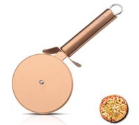 Berglander Pizza Wheel, Rose Gold Titanium Plating Stainless Steel Pizza Cutter, Super Sharp Pizza Slicer with Titanium Rose Gold Plating, Pastry Cutter, Easy to Clean and Stored