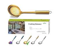 Berglander Skimmer, Stainless Steel Gold Strainer, Golden Cooking Skimmer With Titanium Plating, Heat Resistant, Lead .