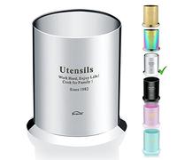 Berglander Stainless Steel Kitchen Utensil Holder - Countertop Utensil Caddy and Organizer (Silver)