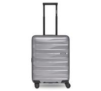 Bergpfeil Travel 4-wheeled cabin trolley S 55 cm with expansion pleat silver colored