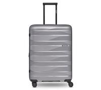 Bergpfeil Travelling product, Arctic Silver Metallic, Koffer M (66 cm) erweiterbar, Hard Shell Check-in Suitcase
