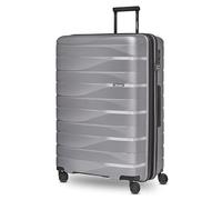 Bergpfeil Travelling product, Arctic Silver Metallic, Koffer L (75 cm) erweiterbar, Hard Shell Check-in Suitcase