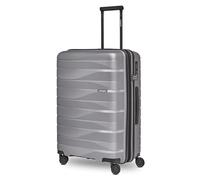 Bergpfeil Travelling product, Arctic Silver Metallic, Koffer M (66 cm) erweiterbar, Hard Shell Check-in Suitcase