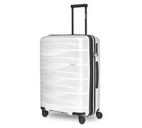 Bergpfeil Travelling product, Ice White Metallic, Koffer M (66 cm) erweiterbar, Hard Shell Check-in Suitcase