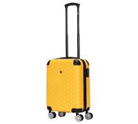 Bergs Hexagon ABS Hard Shell Suitcase with 4 Spinner Wheels Travel Luggage 20/25.5/28/30/32 Inches (20inch, Yellow)