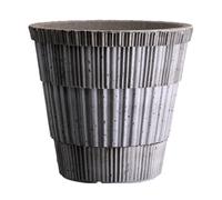 Bergs Potter Atlas raw pot with saucer Grey, Ø16 cm
