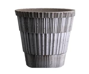 Bergs Potter Atlas raw pot with saucer Grey, Ø25 cm