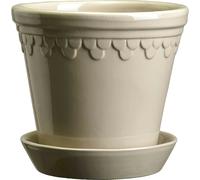 Bergs Potter - Copenhagen Pot With Saucer Sand Stone, Ø25 cm - Sand Stone