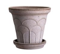 Bergs Potter Fleur pot with saucer, 2 pieces Grey, Ø18 cm