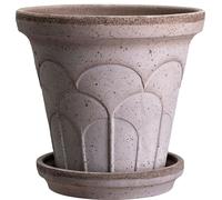 Bergs Potter Fleur pot with saucer, 2 pieces Grey, Ø25 cm