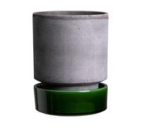 Bergs Potter Hoff pot Ø16 cm, Raw Grey-Emerald Green