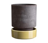 Bergs Potter Hoff pot Ø18 cm, Raw Grey-Pale Yellow